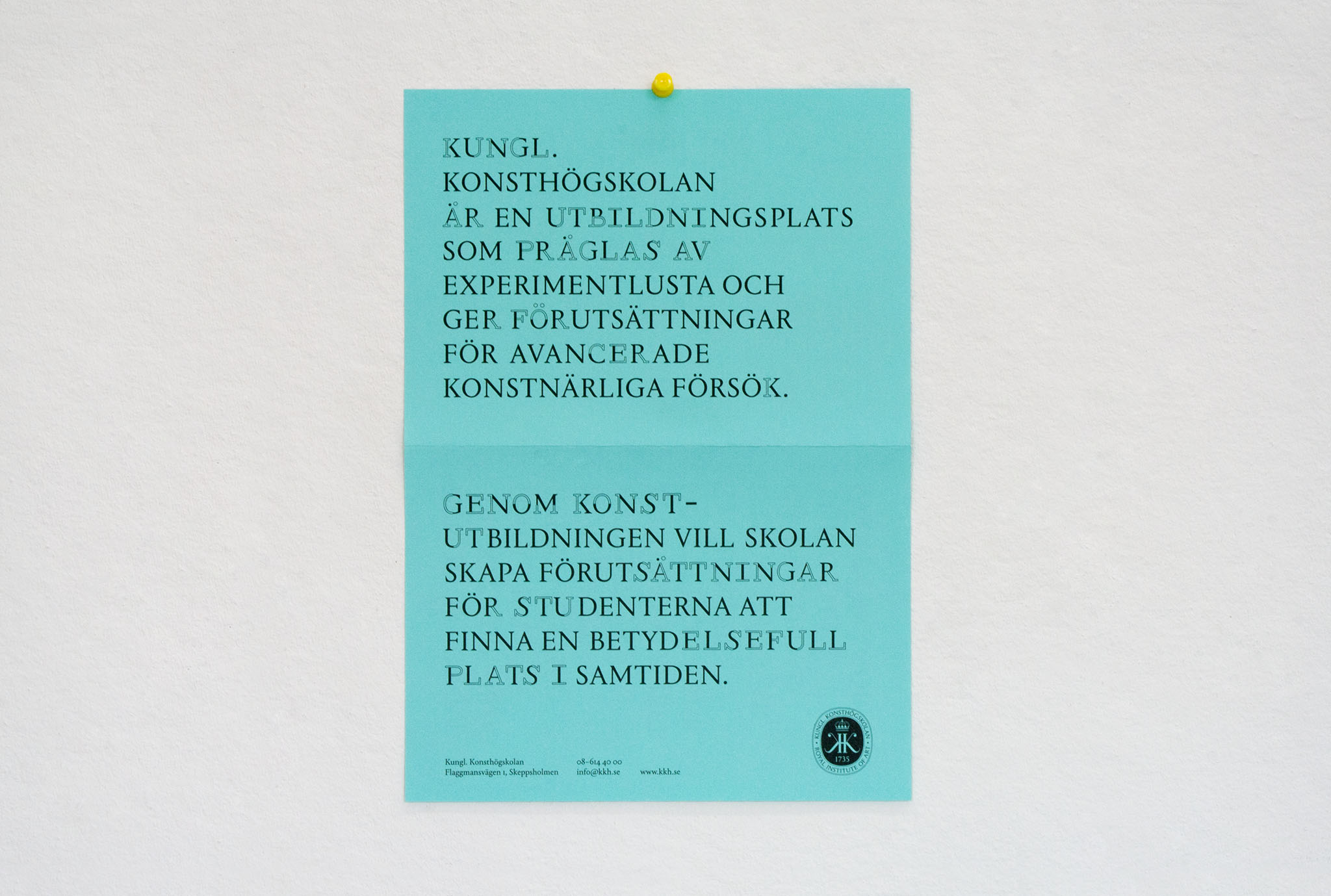 konsthogskolan flyer summer studio