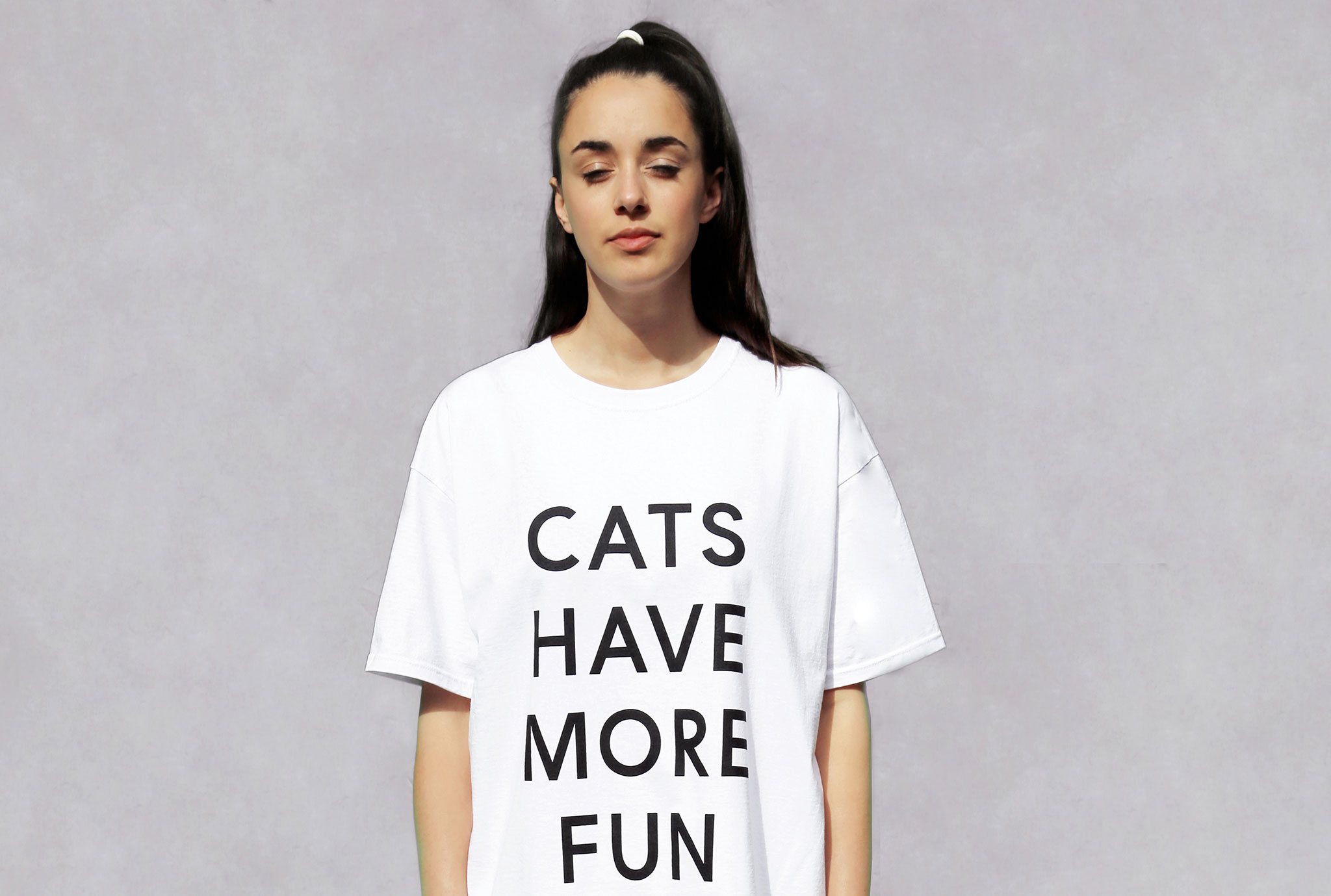 Cats have more fun queertype t-shirts