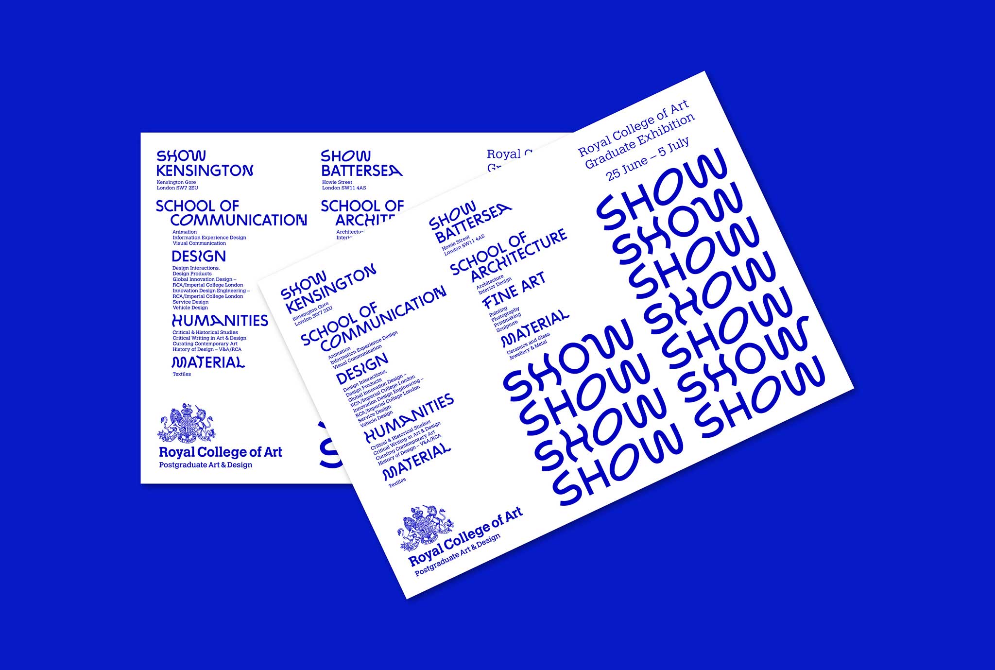 Royal College of Art show 2016 postcard